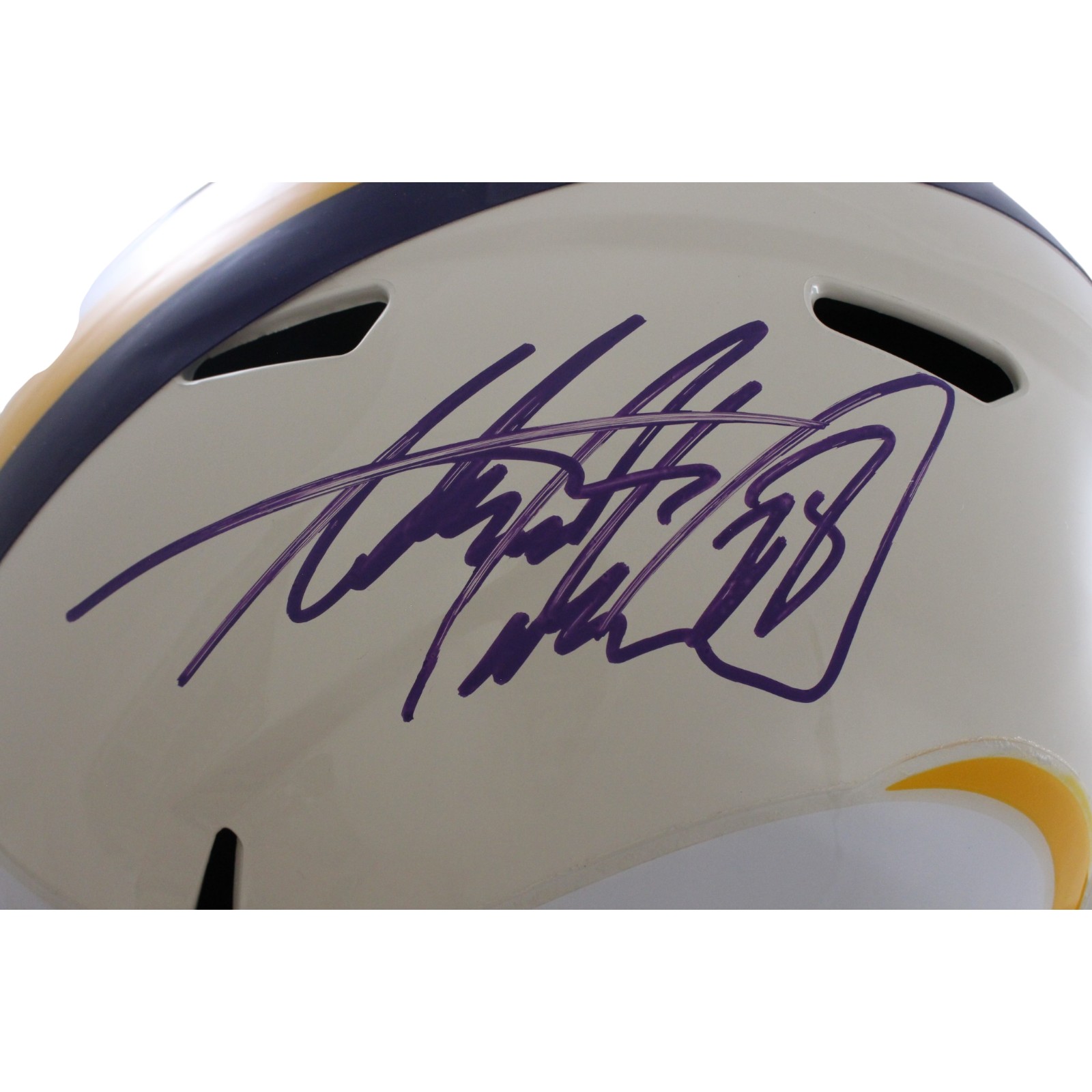 Adrian Perterson Signed Minnesota Vikings F/S Retro Helmet Beckett WIT 57531 4 Adrian Perterson Signed Minnesota Vikings F/S Retro Helmet Beckett WIT 57531