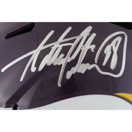Adrian Peterson Autographed/Signed Minnesota Vikings F/S TB Helmet Beckett 49840