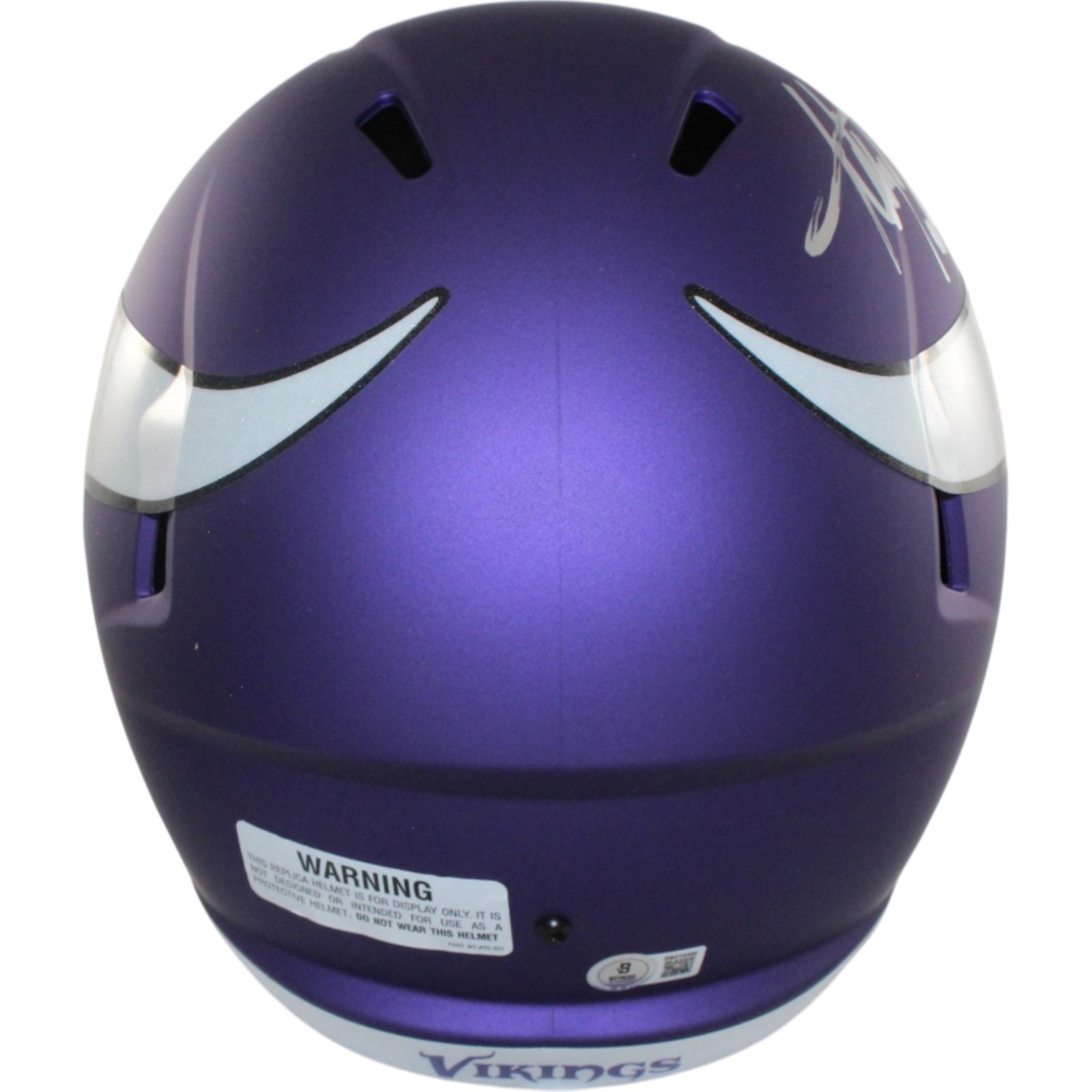 Adrian Peterson Autographed Minnesota Vikings F/S Helmet Beckett Witness 55292