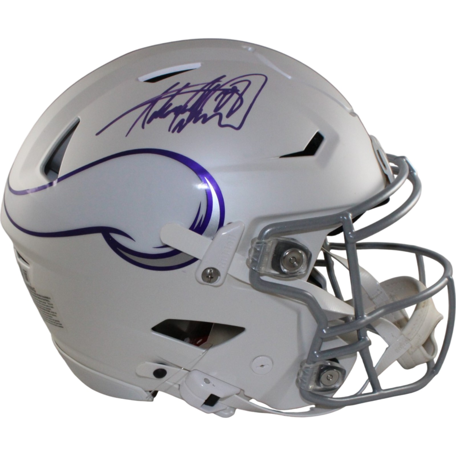 Adrian Peterson Autographed Minnesota Vikings SpeedFlex Alt Helmet Beckett 55267