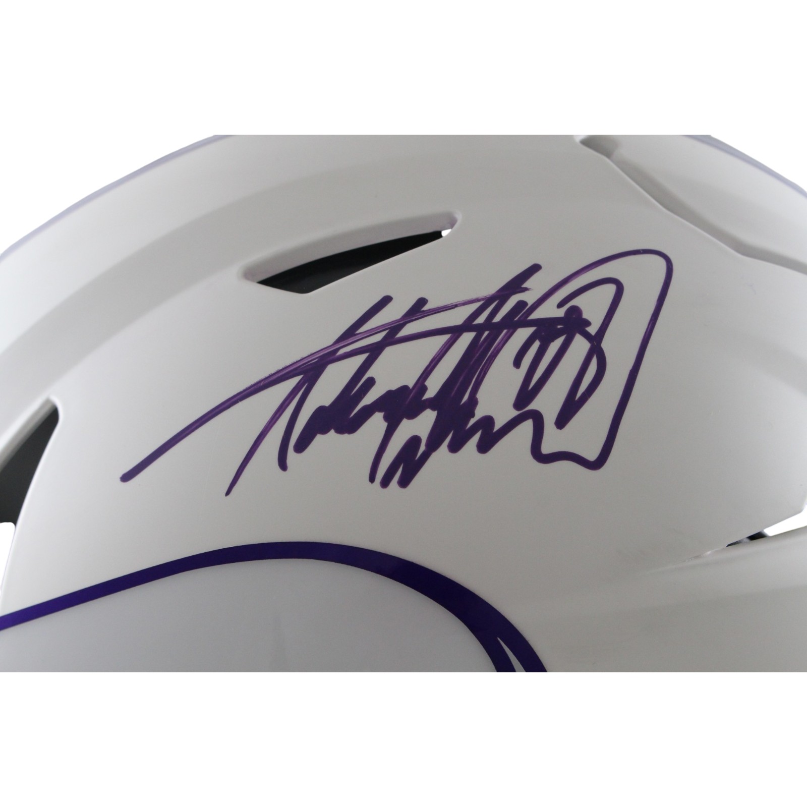 Adrian Peterson Autographed Minnesota Vikings SpeedFlex Alt Helmet Beckett 55267