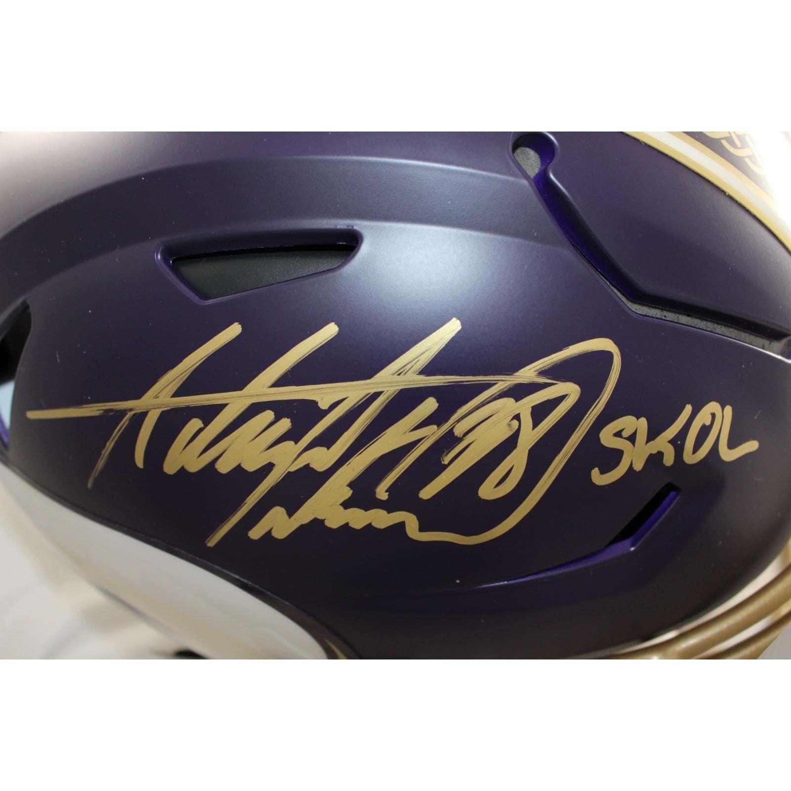 Adrian Peterson Signed Minnesota Vikings Helmet Speedflex Rival W/SKOL BAS 58826 2 Adrian Peterson Signed Minnesota Vikings Helmet Speedflex Rival W/SKOL BAS 58826