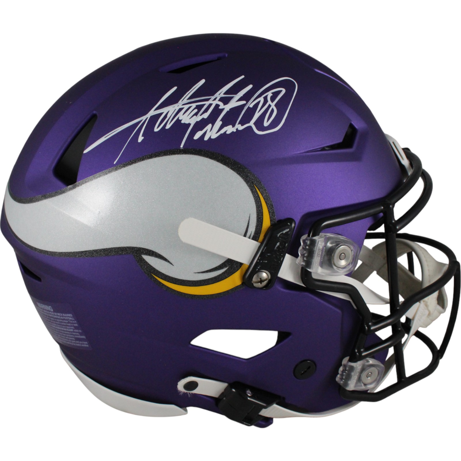 Adrian Peterson Autographed Minnesota Vikings SpeedFlex Beckett Witness 49239