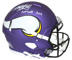 Adrian Peterson Signed Minnesota Vikings Authentic Helmet 2097 Yds BAS 26703