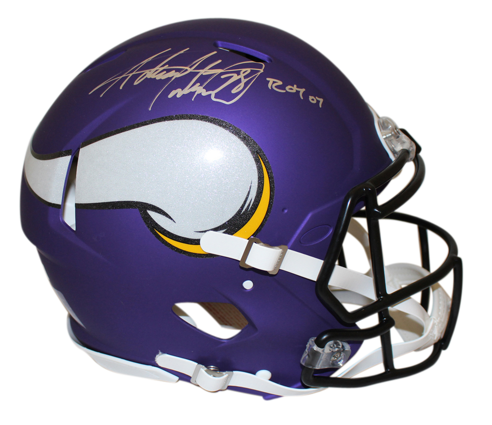 Adrian Peterson Signed Minnesota Vikings Authentic Speed Helmet ROY BAS