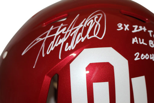 Adrian Peterson Signed Oklahoma Sooners Authentic Speed Helmet Beckett