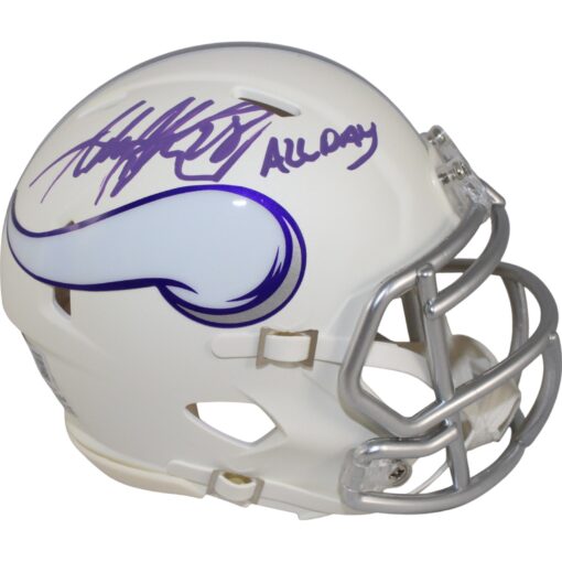 Adrian Peterson Signed Minnesota Vikings F/S 24 Alt Helmet All Day Beckett 50196