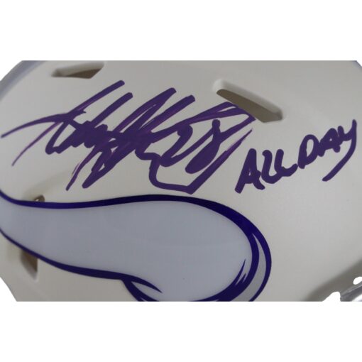 Adrian Peterson Signed Minnesota Vikings F/S 24 Alt Helmet All Day Beckett 50196
