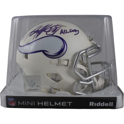 Adrian Peterson Signed Minnesota Vikings F/S 24 Alt Helmet All Day Beckett 50196