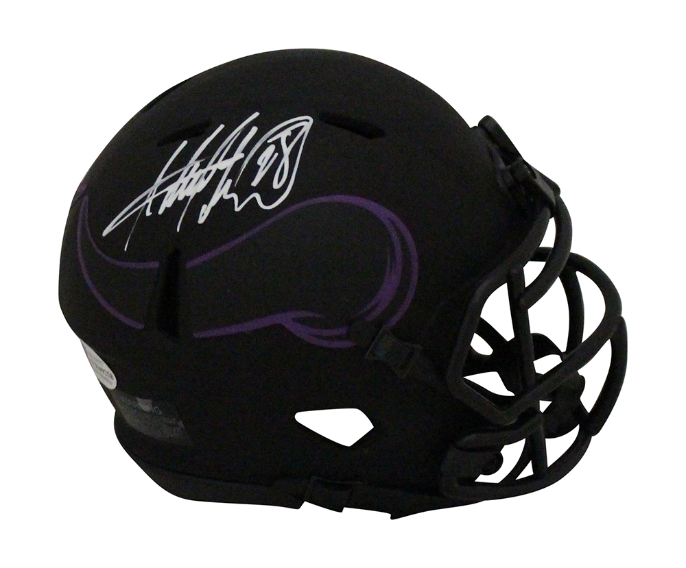 Adrian Peterson Autographed Minnesota Vikings Eclipse Mini Helmet BAS