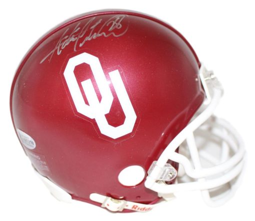 Adrian Peterson Autographed Oklahoma Sooners Mini Helmet BAS 25096