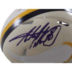 Adrian Perterson Signed Minnesota Vikings Retro Mini Helmet Beckett WIT 57542