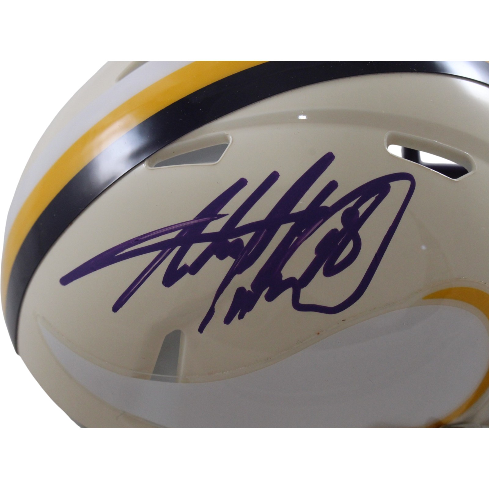 Adrian Perterson Signed Minnesota Vikings Retro Mini Helmet Beckett WIT 57542 2 Adrian Perterson Signed Minnesota Vikings Retro Mini Helmet Beckett WIT 57542
