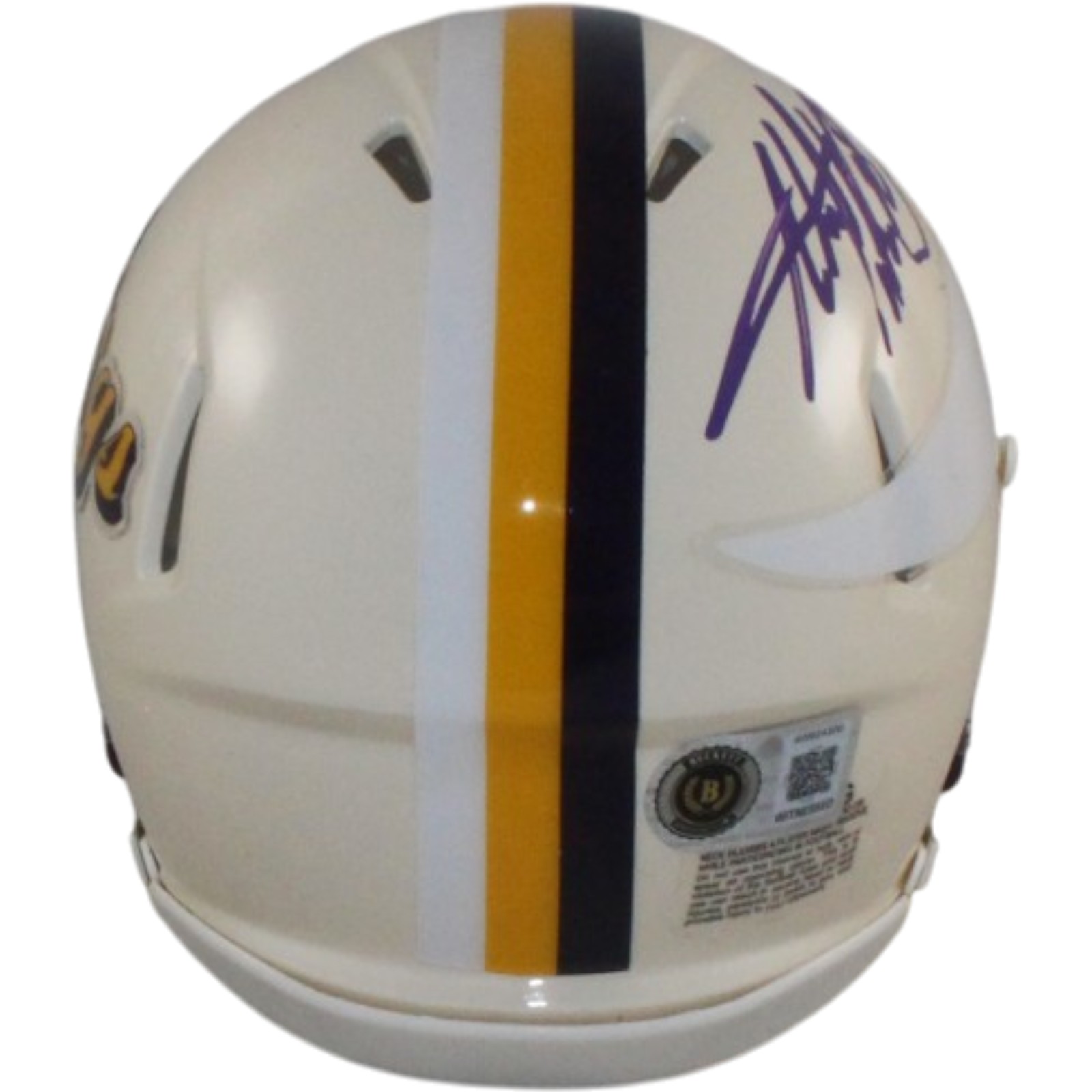 Adrian Perterson Signed Minnesota Vikings Retro Mini Helmet Beckett WIT 57542 3 Adrian Perterson Signed Minnesota Vikings Retro Mini Helmet Beckett WIT 57542