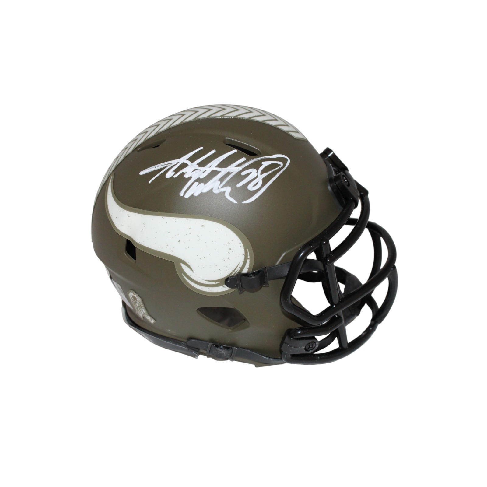 Adrian Peterson Signed Minnesota Vikings Salute Mini Helmet Beckett 