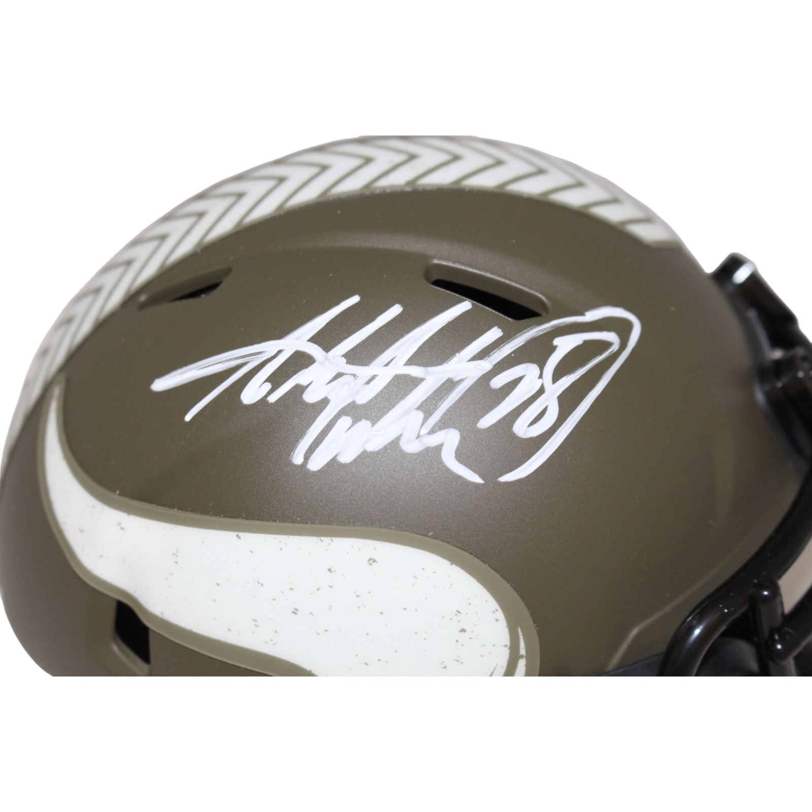 Adrian Peterson Signed Minnesota Vikings Salute Mini Helmet Beckett