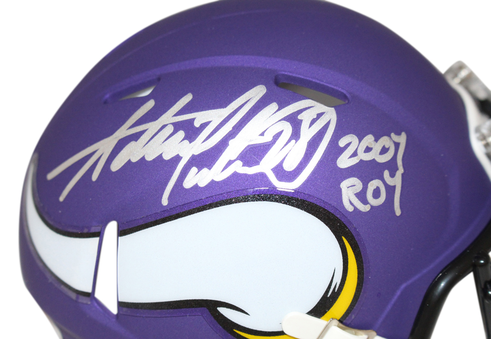 Adrian Peterson Signed Minnesota Vikings Mini Helmet w/insc Beckett