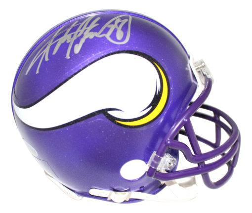 Adrian Peterson Autographed/Signed Minnesota Vikings Mini Helmet BAS 22455