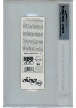 Adrian Peterson Autographed Minnesota Vikings 07ROY Slabbed Ticket Beckett 36361