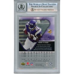 Adrian Peterson Autographed 07 UD Rookie Premier #21 Trading Card Beckett 52926