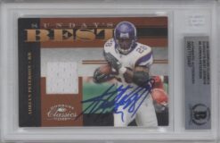 Adrian Peterson Autographed 08 Donruss Classics Patch Trading Card Beckett 49830