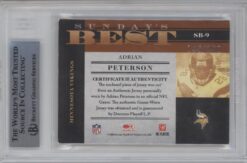 Adrian Peterson Autographed 08 Donruss Classics Patch Trading Card Beckett 49830