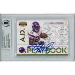 Adrian Peterson Autographed 08 Donruss Gear #PL-1 Trading Card Beckett 49820