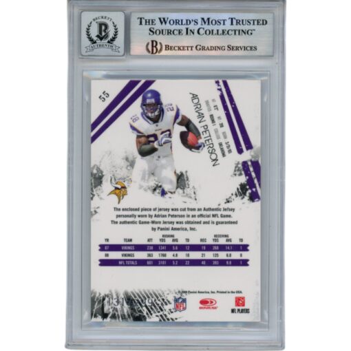 Adrian Peterson Autographed 09 RS Longevity Patch Trading Card Beckett 49815