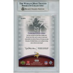 Adrian Peterson Autographed 07 UD Sweet Spot #SS-AP2 Trading Card Beckett 49811