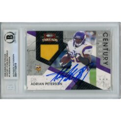 Adrian Peterson Autographed 09 Panini Threads /100 Trading Card Beckett 49823