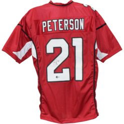 Patrick Peterson Autographed/Signed Pro Style XL Red Jersey Beckett WIT 53093