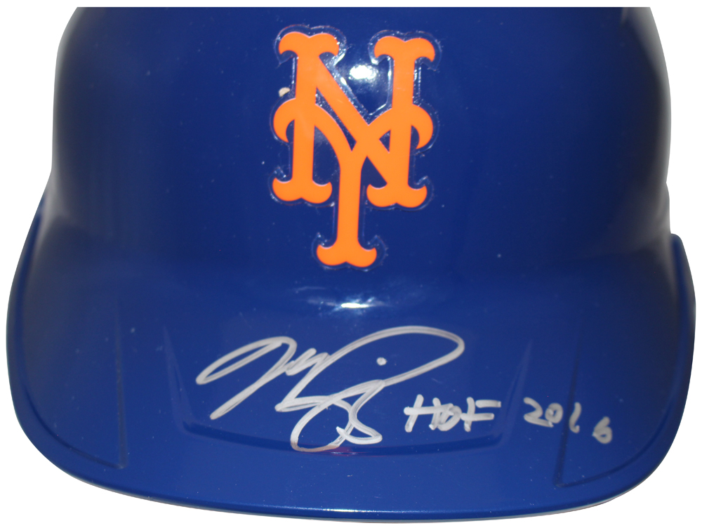 Mike Piazza Autographed FS New York Mets Batting Helmet HOF 2016 FAN