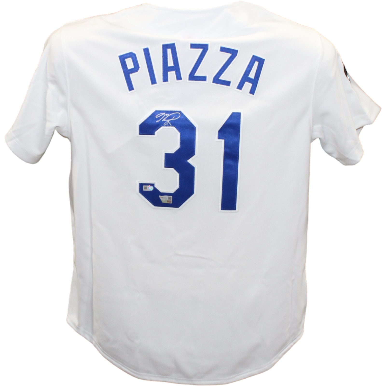 Mike Piazza Signed Los Angeles Dodgers White M&N Jersey FAN