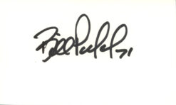 Bill Pickel Autographed/Signed Los Angeles Raiders Index Card BAS 45362