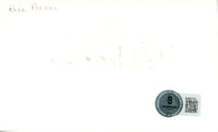 Bill Pickel Autographed/Signed Los Angeles Raiders Index Card BAS 45362