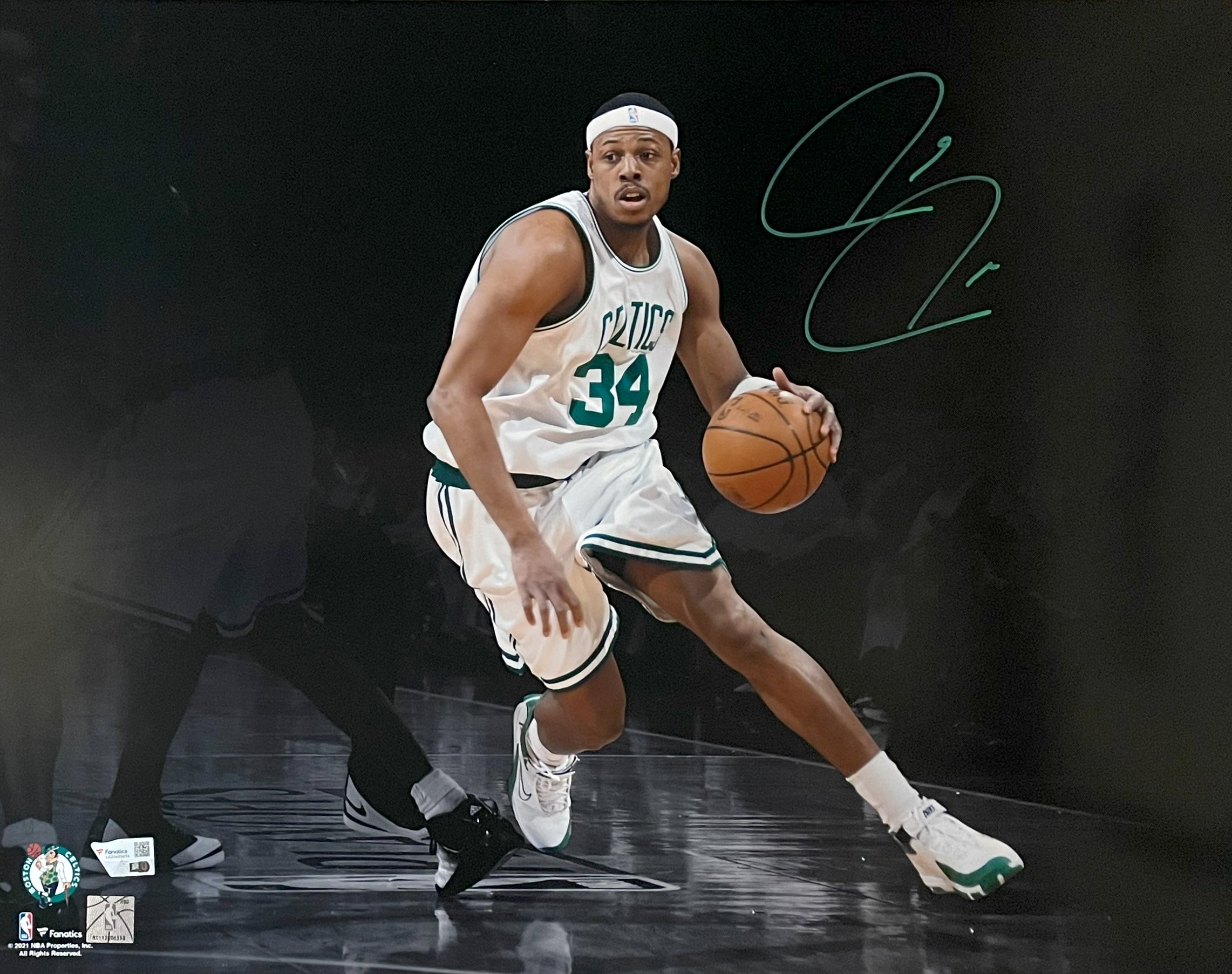 Paul Pierce Autographed/Signed Boston Celtics 16x20 Photo FAN 44475