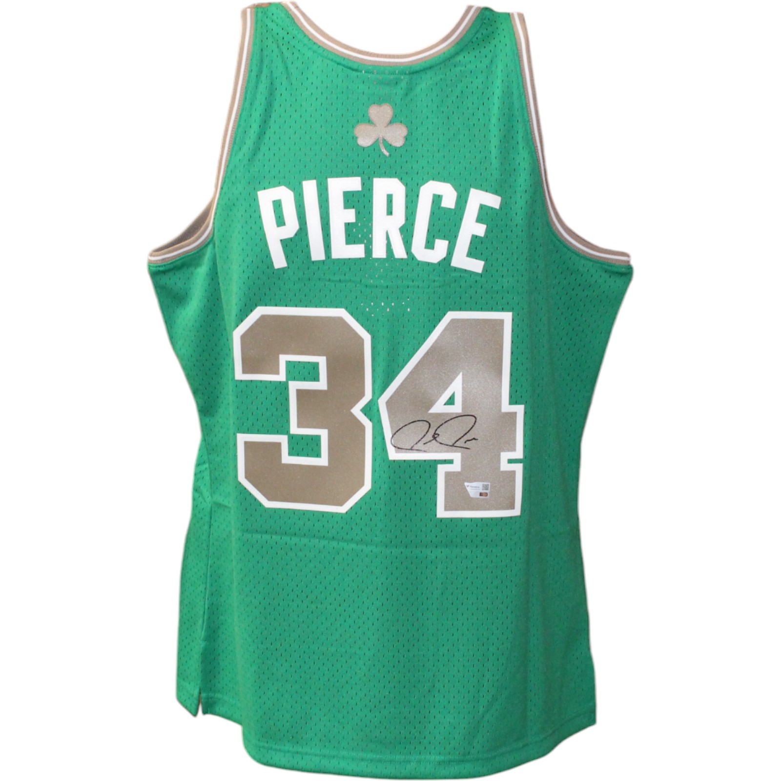 Paul Pierce Signed Boston Celtics Green M&N Jersey Swingman FAN