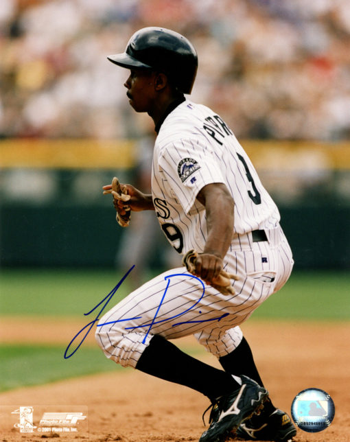 Juan Pierre Autographed/Signed Colorado Rockies 8x10 Photo