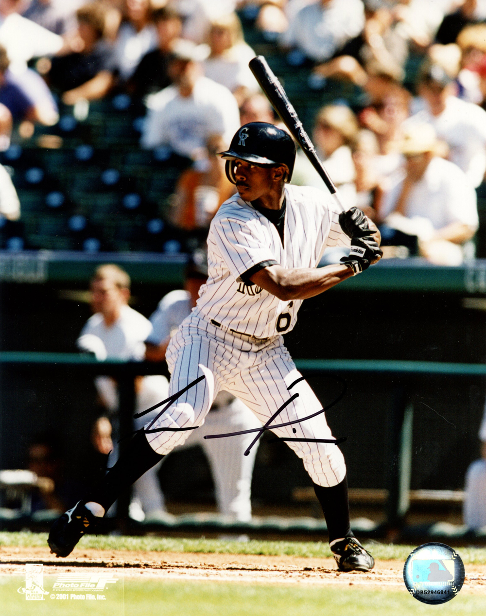 Juan Pierre Autographed/Signed Colorado Rockies 8x10 Photo