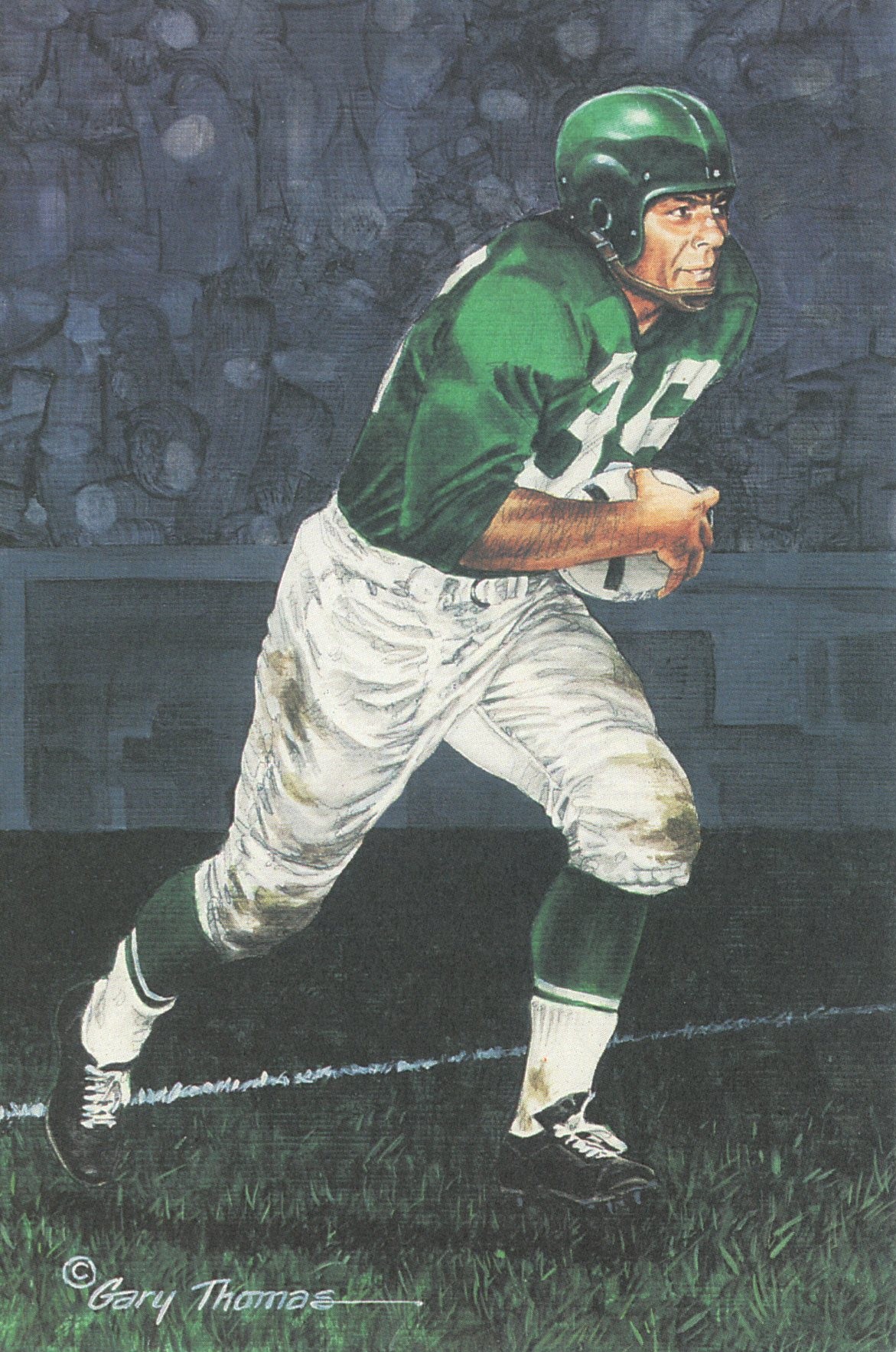 Pete Pihos Philadelphia Eagles Goal Line Art Card Series 3 No. 84 LE /5000 58136