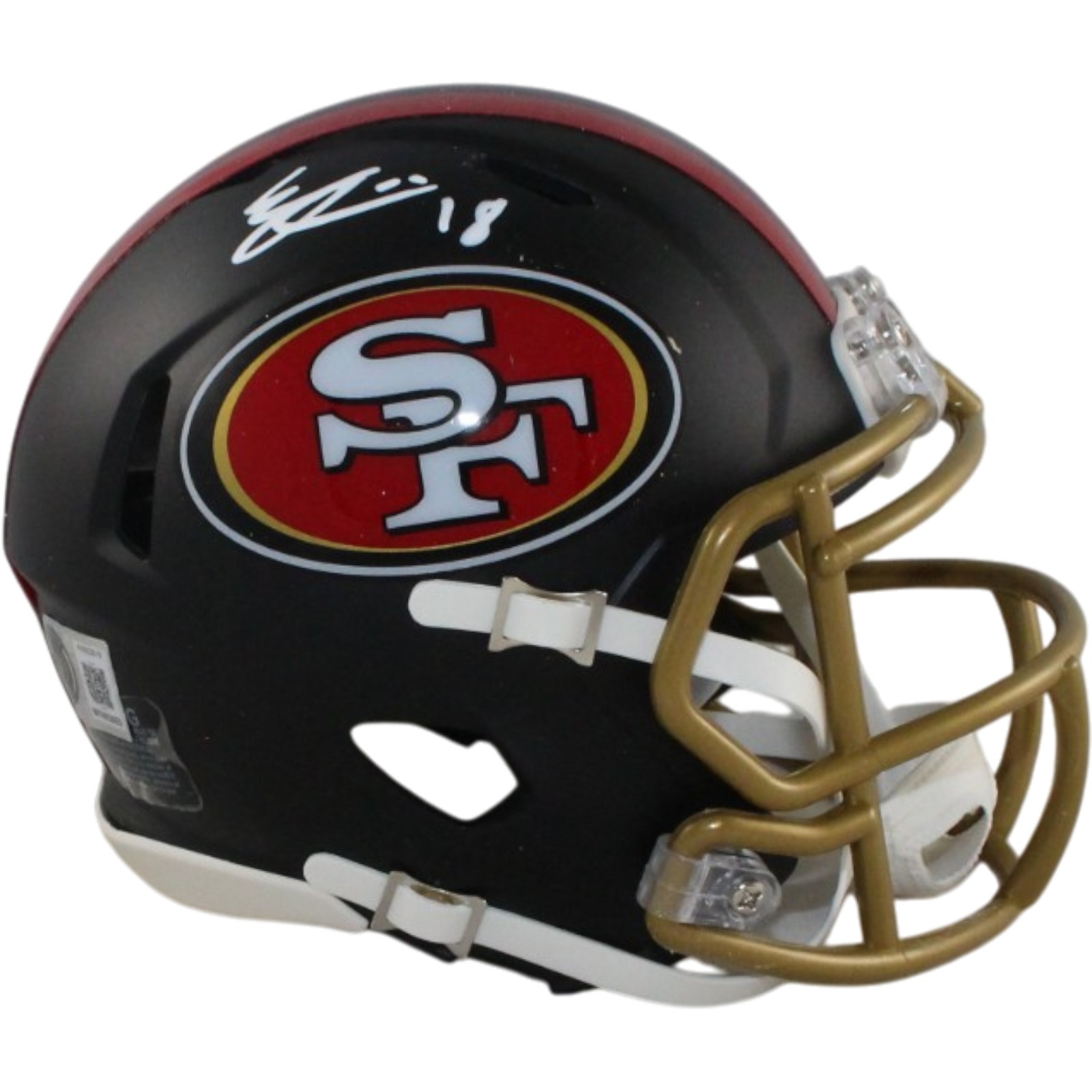 Eddie Pineiro Signed San Francisco 49ers Rivalries Mini Helmet Beckett 57985