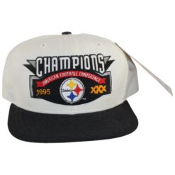 Pittsburgh Steelers 1995 AFC Champions New Era White Snapback Hat 56002