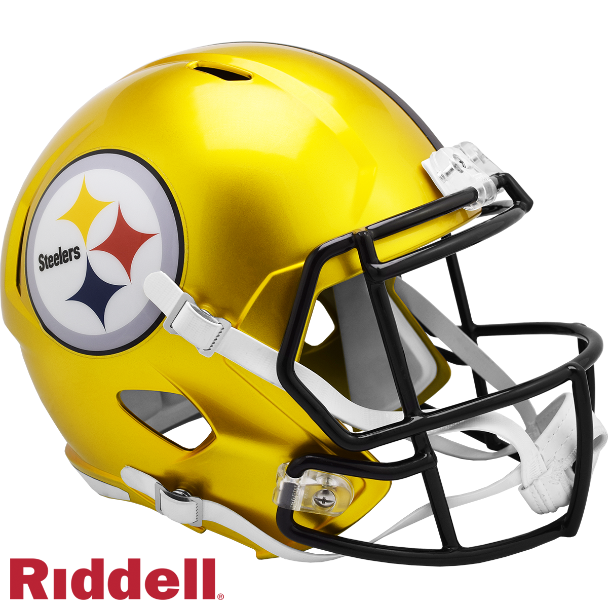 Pittsburgh Steelers Full Size Replica Flash Helmet Riddell New In Box 30780