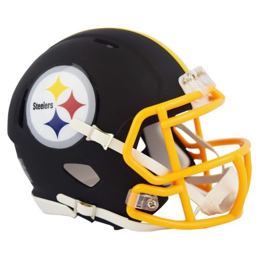 Pittsburgh Steelers Black Matte Speed Mini Helmet New In Box 18588