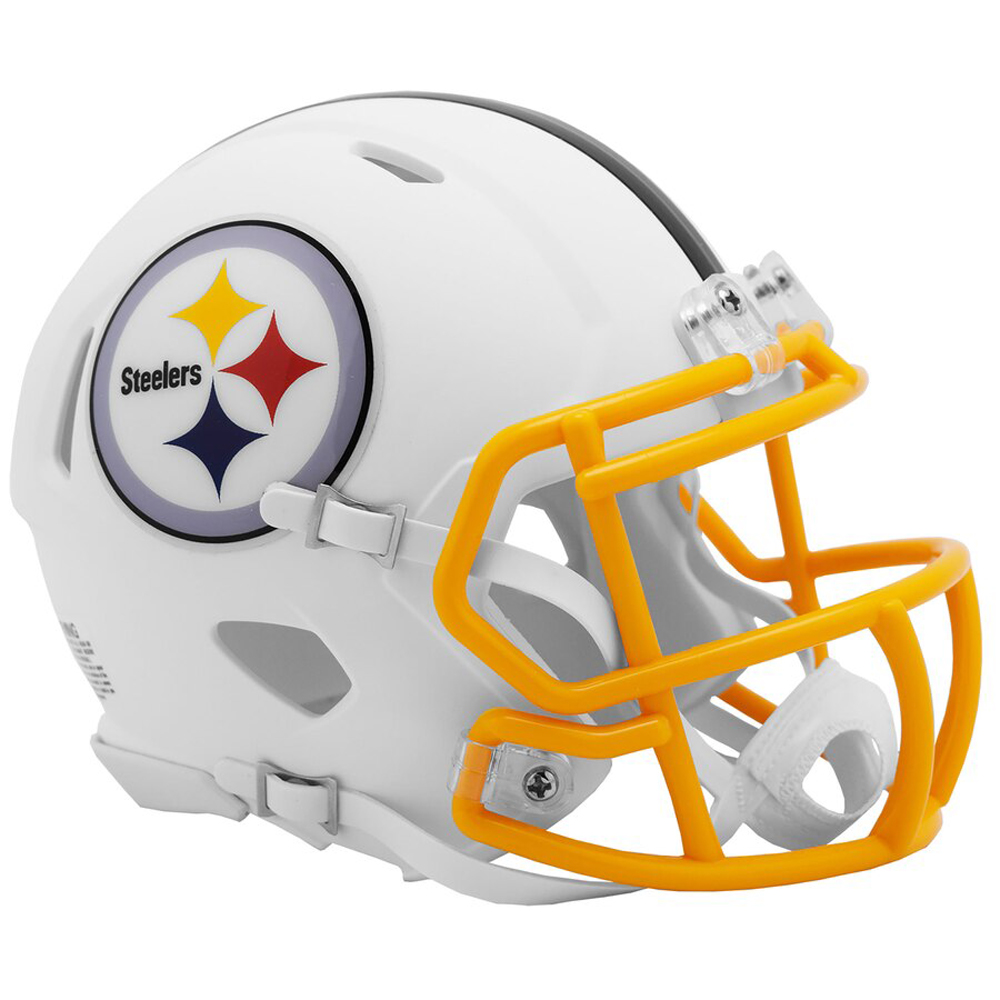 Pittsburgh Steelers Full Size White Matte Speed Replica Helmet New In Box 25832 – Denver Autographs