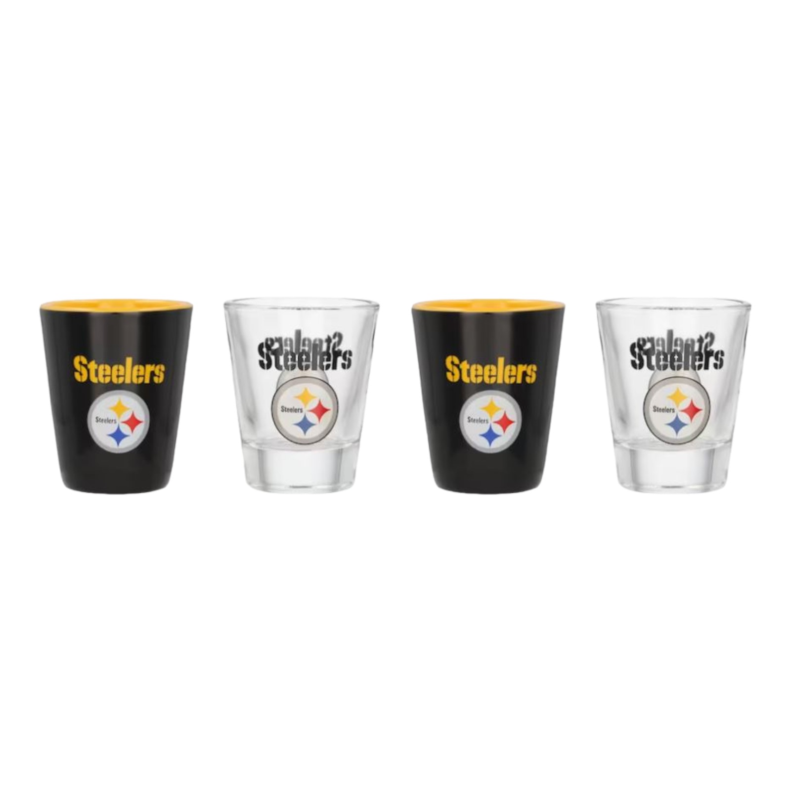 Pittsburgh Steelers 4-Piece Ceramic & Shot Glass Set