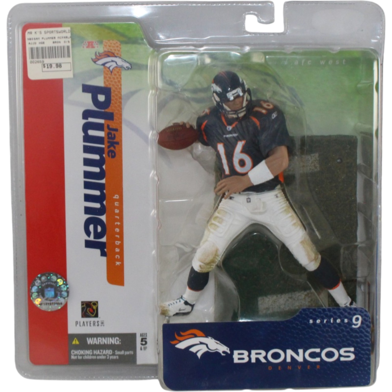 Jake Plummer Denver Broncos 2004 Series 9 McFarlane Figure 55350