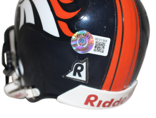 Jake Plummer Autographed Denver Broncos VSR4 Mini Helmet Beckett