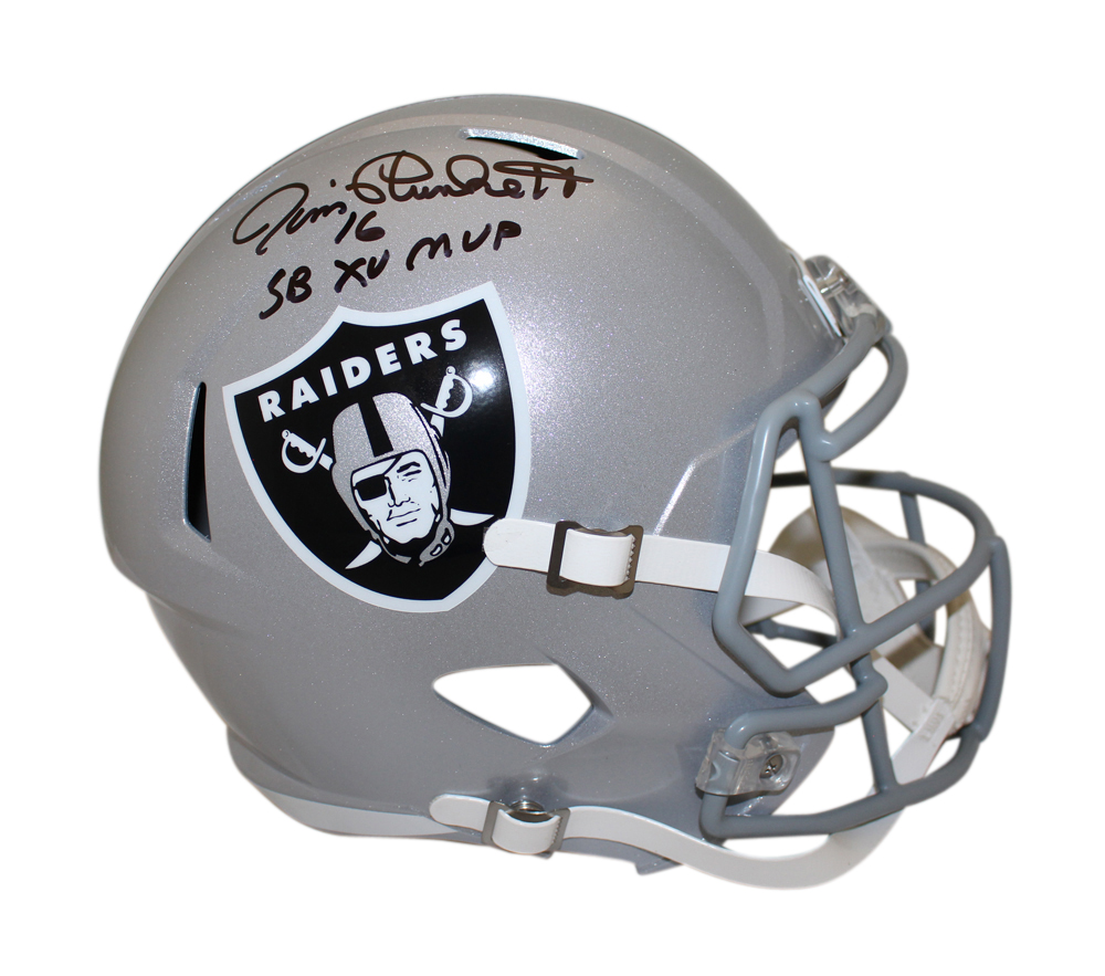 Jim Plunkett Signed Las Vegas Raiders Speed F/S Helmet w/SB MVP BAS