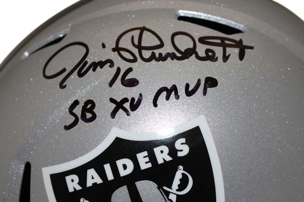 Jim Plunkett Signed Las Vegas Raiders Speed F/S Helmet w/SB MVP BAS